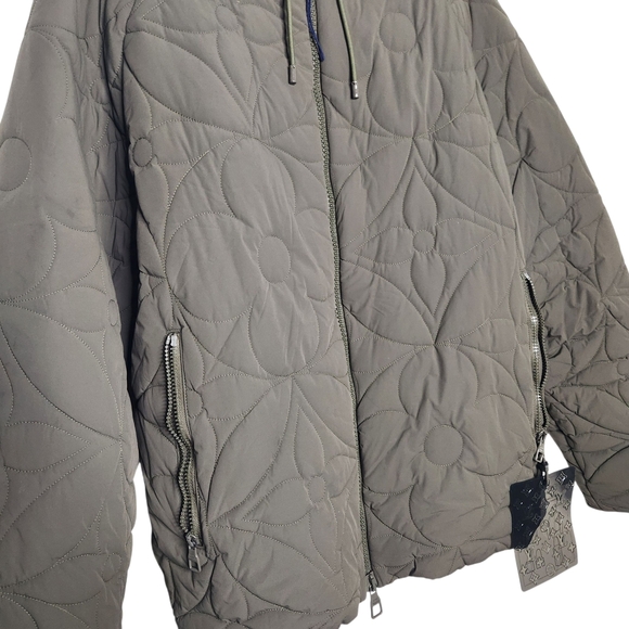 Louis Vuitton Authentic LVSE Flower Quilted Jacket 46 kaki foncé - Picture 6 of 16